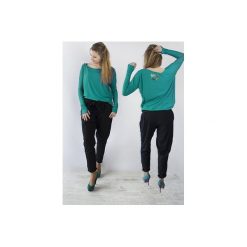 BLUZKA LOVE OVERSIZE LAGUNA. Szare bluzki damskie marki Meleksima, s, bez wzorów, z wiskozy, bez kołnierzyka, bez rękawów. Za 95,99 zł.