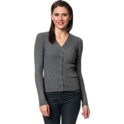 Sweter w kolorze antracytowym. Szare swetry klasyczne damskie marki C&Jo i Assuili, z dzianiny. W wyprzedaży za 113,95 zł.