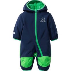 Kombinezon niemowlęcy softshell bonprix ciemnoniebieski. Niebieskie kombinezony niemowlęce bonprix, z nadrukiem, z elastanu, bez rękawów, bez kaptura. Za 134,99 zł.