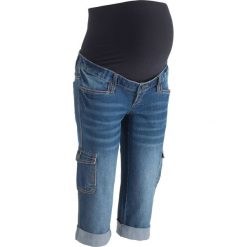 Dżinsy rybaczki ciążowe bonprix niebieski "stone”. Niebieskie jeansy damskie bonprix, moda ciążowa. Za 109,99 zł.