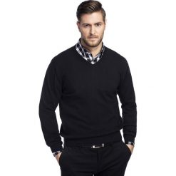 Sweter FABRIZIO SWC000033. Pomarańczowe swetry klasyczne męskie marki Giacomo Conti, m, z bawełny, eleganckie, z klasycznym kołnierzykiem. Za 229,00 zł.