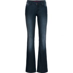Dżinsy BOOTCUT bonprix ciemny denim. Niebieskie jeansy damskie bonprix. Za 99,99 zł.