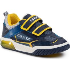 Sneakersy GEOX - J Inek B. A J029CA 014BU C0657 S Navy/Yellow. Niebieskie trampki chłopięce Geox, bez wzorów, ze skóry ekologicznej, na rzepy. Za 309,00 zł.
