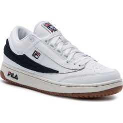 Sneakersy FILA - T1 Mid 1010496.01C White/Fila Navy. Białe sneakersy męskie Fila, bez zapięcia. Za 429,00 zł.
