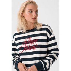 Pepe Jeans Bess Bluza Niebieski Biały. Niebieskie bluzy damskie Pepe Jeans, l, w paski, z bawełny, bez rękawów, bez kaptura. Za 438,95 zł.