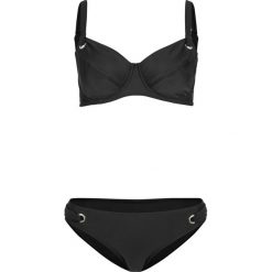 Bikini na fiszbinach minimizer (2 części) bonprix czarny. Czarne stroje kąpielowe damskie bonprix, bez wzorów. Za 99,99 zł.