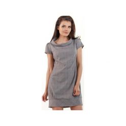 Sukienka mini B220 krata. Sukienki damskie Awama, xl, bez wzorów, z poliesteru, bez kołnierzyka, bez rękawów, mini. Za 149,00 zł.
