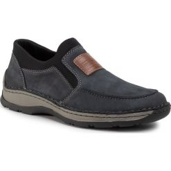Półbuty RIEKER - 05352-14 Blau. Niebieskie półbuty męskie Rieker, na co dzień, bez wzorów, ze skóry, eleganckie, bez zapięcia. Za 289,00 zł.