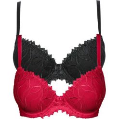 Biustonosz usztywniany (2 szt.) bonprix czerwony + czarny. Czarne biustonosze z fiszbinami marki bonprix. Za 89,98 zł.