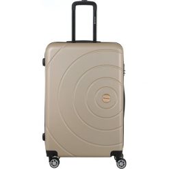 Walizka w kolorze złotym - 107 l. Żółte walizki Murano, Berenice, bez wzorów, z materiału. W wyprzedaży za 239,95 zł.