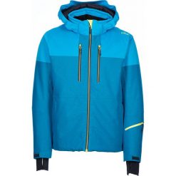 Kurtka narciarska w kolorze niebieskim. Niebieskie kurtki sportowe męskie s, z tkaniny, narciarskie. W wyprzedaży za 569,95 zł.