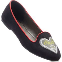 Baleriny damskie: Baleriny bonprix czarno-czerwony