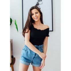 Body Adelajda black - UNI. Czarne bluzki damskie Fanaberia.com, bez wzorów, z falbankami, bez rękawów. Za 89,00 zł.