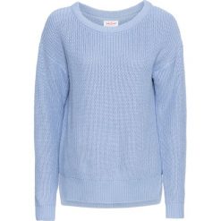 Swetry oversize damskie: Sweter oversize bonprix perłowy niebieski