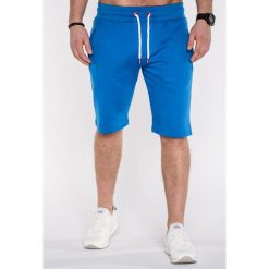 KRÓTKIE SPODENKI MĘSKIE DRESOWE P512 - NIEBIESKIE. Niebieskie spodenki i szorty męskie Ombre Clothing, s, bez wzorów, z bawełny, krótkie. Za 39,00 zł.