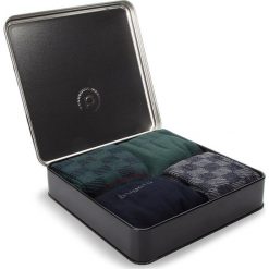 Zestaw 4 par wysokich skarpet męskich BUGATTI - 6286X Navy 545. Niebieskie skarpetki męskie marki Bugatti, bez wzorów, z bawełny. W wyprzedaży za 59,00 zł.
