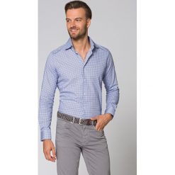 Koszula z Nadrukiem Rita. Niebieskie koszule męskie LANCERTO, m, z nadrukiem, z bawełny, eleganckie. W wyprzedaży za 139,90 zł.