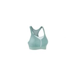 Stanik Do Biegania Comfort Khaki Melanż. Zielone biustonosze sportowe damskie KALENJI, s, bez wzorów, z elastanu, do biegania. Za 69,99 zł.