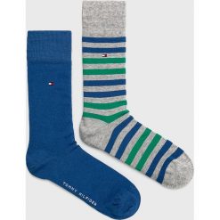 Tommy Hilfiger - Skarpety (2-pack). Niebieskie skarpetki męskie TOMMY HILFIGER, bez wzorów, z elastanu. W wyprzedaży za 39,90 zł.