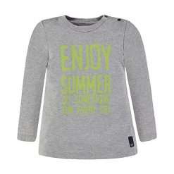 T-shirty chłopięce z długim rękawem: Koszulka w kolorze szarym