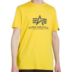 ALPHA INDUSTRIES BASIC T-SHIRT > 100501465. Koszulki męskie Alpha Industries, xl, bez wzorów, z bawełny, street, z okrągłym kołnierzem. Za 89,99 zł.