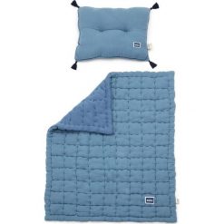 Biscuit Collection Komplet pikowanej Pościeli 100% Cotton Muslin Navy La Millou. Niebieskie komplety niemowlęce La Millou, bez wzorów. Za 239,00 zł.
