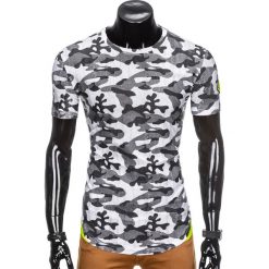 T-shirty męskie: T-SHIRT MĘSKI Z NADRUKIEM MORO S864 – BIAŁY