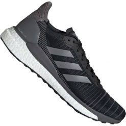 Czarne Buty adidas Solar Glide 19 M G28463. Czarne buty sportowe męskie Adidas, na jesień, z tkaniny, bez zapięcia, do biegania. W wyprzedaży za 569,00 zł.