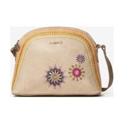 Desigual Ada Deia Cross body bag Beżowy. Brązowe torebki klasyczne damskie Desigual, z haftami, z materiału, z aplikacjami. Za 274,95 zł.