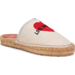 Espadryle LOVE MOSCHINO - JA10362G0AJM0104 Ghiaccio. Brązowe espadryle damskie Love Moschino, bez wzorów, z tworzywa sztucznego, bez obcasa. W wyprzedaży za 579,00 zł.