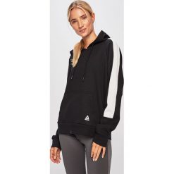 Reebok - Bluza. Czarne bluzy damskie Reebok, s, bez wzorów, z bawełny, bez rękawów, z kapturem. W wyprzedaży za 159,90 zł.