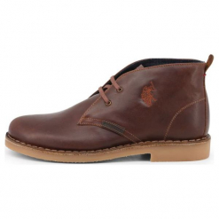 U.S. Polo Assn. Buty Za Kostkę Męskie Must 45 Brązowe. Brązowe buty wizytowe męskie marki U.S. Polo Assn., ze skóry. Za 519,00 zł.