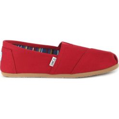 TOMS Classic Slip On Buty Czerwony. Czerwone trampki i tenisówki damskie Toms, bez wzorów, z materiału, bez zapięcia. Za 240,95 zł.