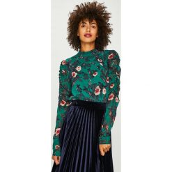 Vero Moda - Bluzka Karen. Pomarańczowe bluzki damskie Vero Moda, na co dzień, s, w kwiaty, z poliesteru, casualowe, ze stójką, bez rękawów. W wyprzedaży za 79,90 zł.