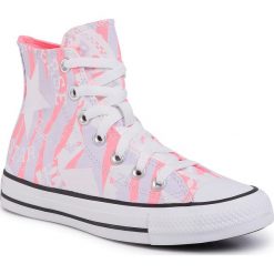 Trampki CONVERSE - Ctas Hi 567740C Electric Blush/Multi/White. Różowe trampki i tenisówki damskie Converse, bez wzorów, z gumy, bez zapięcia. Za 299,00 zł.