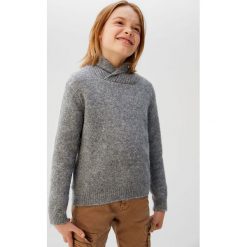 Mango Kids - Sweter dziecięcy 164 cm. Szare swetry chłopięce Mango Kids, bez wzorów, z poliesteru, bez kołnierzyka. Za 119,90 zł.