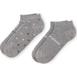 Zestaw 2 par niskich skarpet unisex EMPORIO ARMANI - 302228 9P292 03748 r.39/46 Grigio. Szare skarpetki damskie Emporio Armani, bez wzorów, z elastanu. Za 69,00 zł.