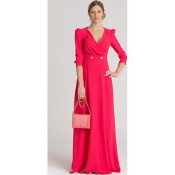 SUKIENKA ELISABETTA FRANCHI. Czerwone sukienki damskie z aplikacjami, z tkaniny. Za 925,00 zł.