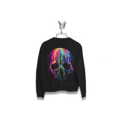 Bluza Czaszka z farby Męska. Czarne bluzy damskie Failfake, s, bez wzorów, bez kołnierzyka, bez rękawów, bez kaptura. Za 170,00 zł.