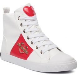 Trampki LOVE MOSCHINO - JA15043G18IB0100 Bianco. Białe półbuty damskie Love Moschino, bez wzorów, z gumy, bez zapięcia. W wyprzedaży za 719,00 zł.