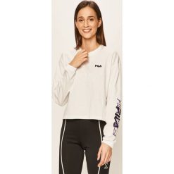 Fila - Bluza. Białe bluzy damskie Fila, s, z nadrukiem, z bawełny, bez rękawów, bez kaptura. W wyprzedaży za 279,90 zł.