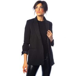 Blezer "Soline" w kolorze czarnym. Czarne bolerka i narzutki damskie Saint Germain Paris, l, bez wzorów, z długim rękawem. W wyprzedaży za 219,95 zł.
