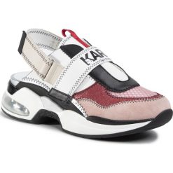 Sandały KARL LAGERFELD - KL61712 Pink Mix Textile. Białe klapki damskie KARL LAGERFELD, bez wzorów, ze skóry, bez obcasa. W wyprzedaży za 679,00 zł.