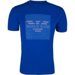 T-shirt Armani Jeans Blue. Niebieskie t-shirty męskie Armani Jeans, m, bez wzorów, z jeansu, bez kołnierzyka. Za 149,00 zł.
