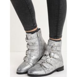 Buty zimowe damskie: Srebrne Botki Forever Funny