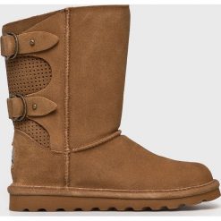 Bearpaw - Śniegowce Clara. Pomarańczowe śniegowce damskie Bearpaw, z wełny, bez zapięcia. W wyprzedaży za 429,90 zł.