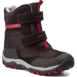Buty zimowe chłopięce: Śniegowce GEOX – J Alaska B.B Wpf A J642ZA 01150 C0260 Black/Dk Red