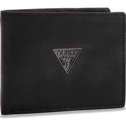 Duży Portfel Męski GUESS - SM2501 LEA24 BLA. Czarne portfele męskie Guess, z nubiku. Za 279,00 zł.