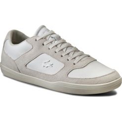 Sneakersy LACOSTE - Court-Minimal 316 1 7-32CAM0053001 Wht. Białe sneakersy męskie marki Lacoste, na co dzień, bez wzorów, z zamszu, bez zapięcia. W wyprzedaży za 399,00 zł.