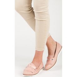 Mokasyny damskie: Zamszowe mokasyny z frędzlami ANEMONE